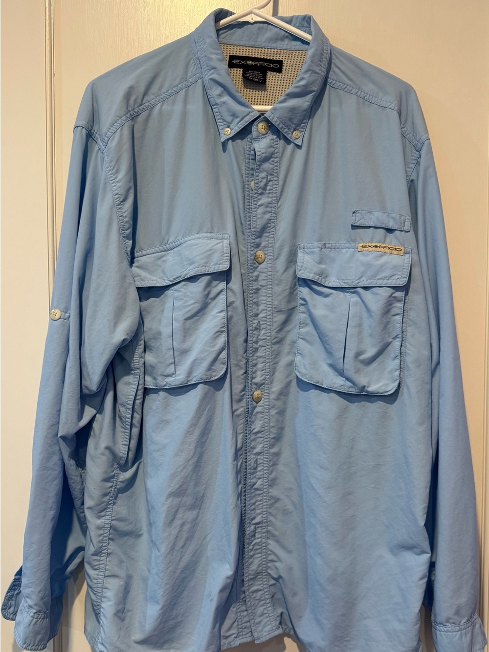 Exofficio Light Blue Men’s Travel Shirt